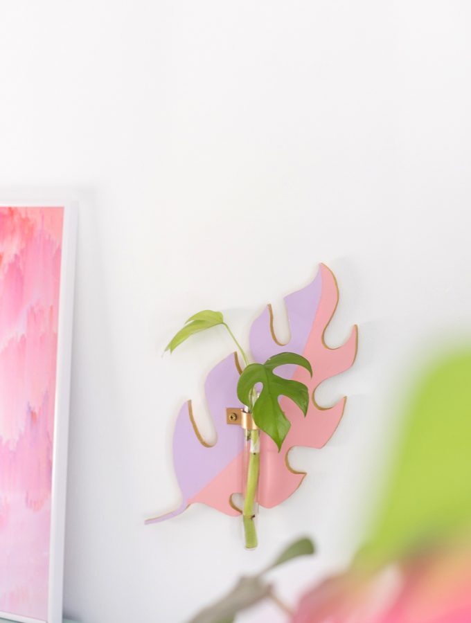 Dremel-Wandvase-DIY-tropical-leaf-monstera-holz-32