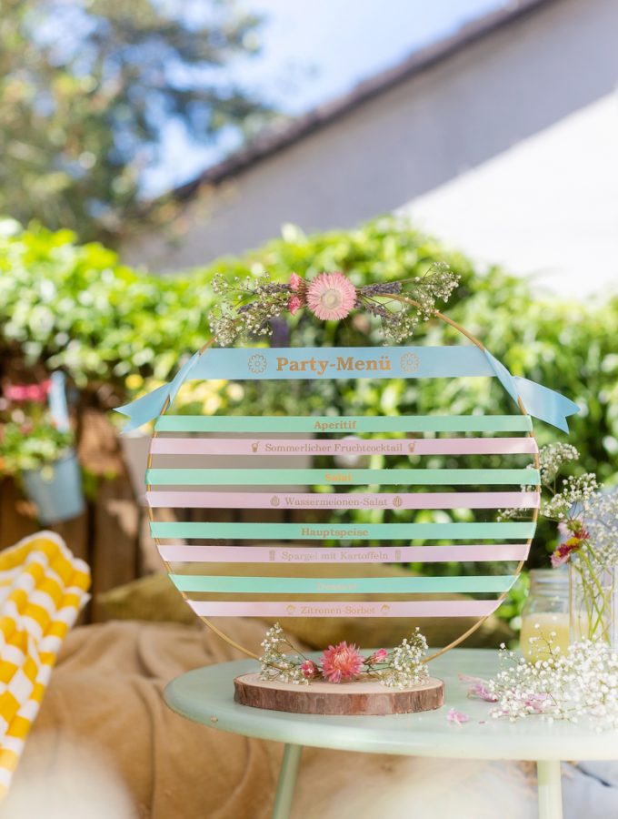 DIY: Partymenü im Goldring für die Midsommar-Party